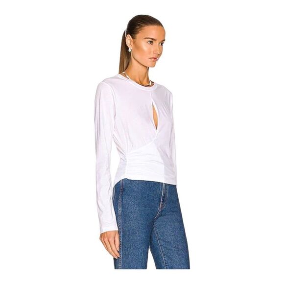 A.L.C. JORDAN Wrap White Tee Size Large NWT - Picture 1 of 3
